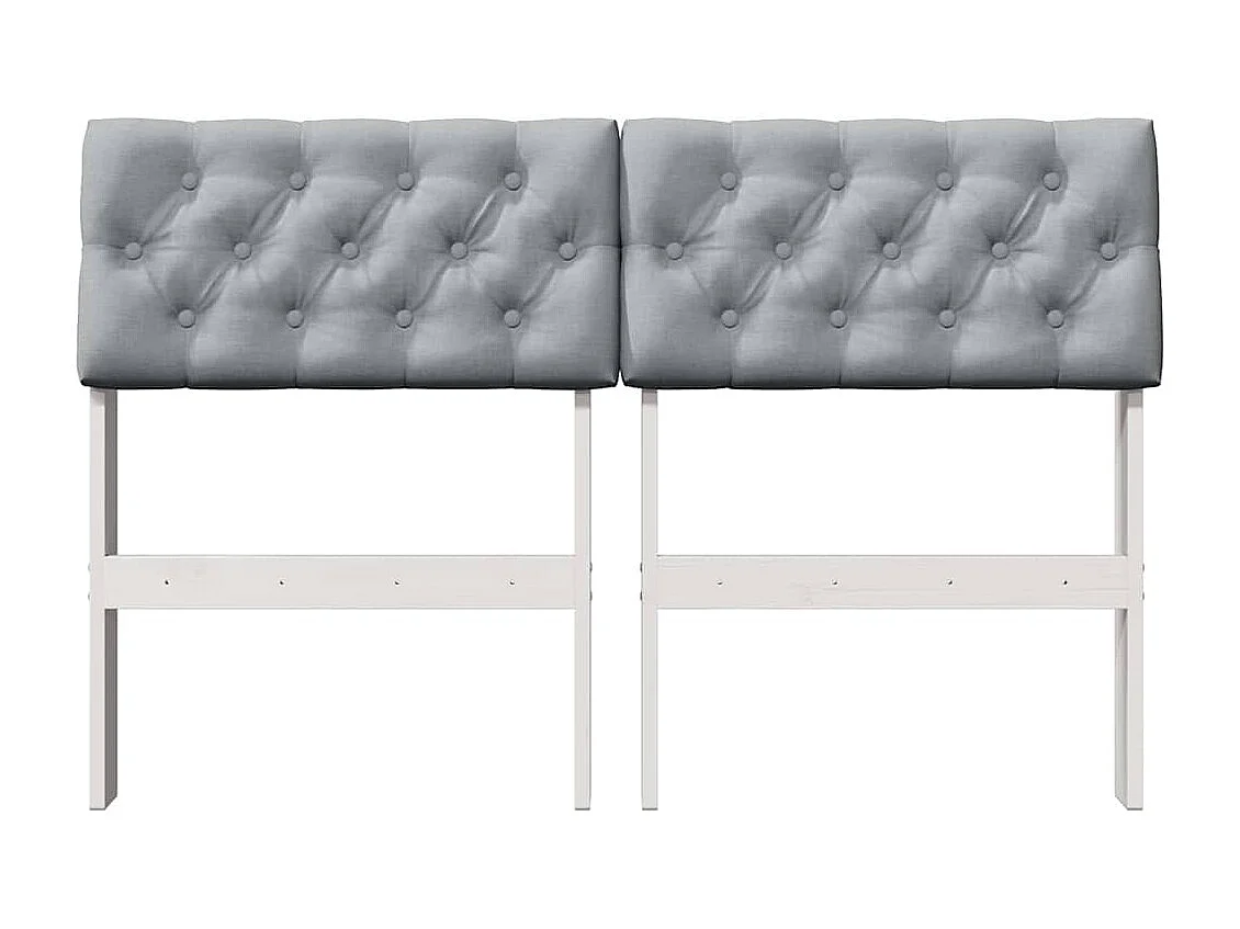 Cabeceira estofada Cinzento-claro 120 cm