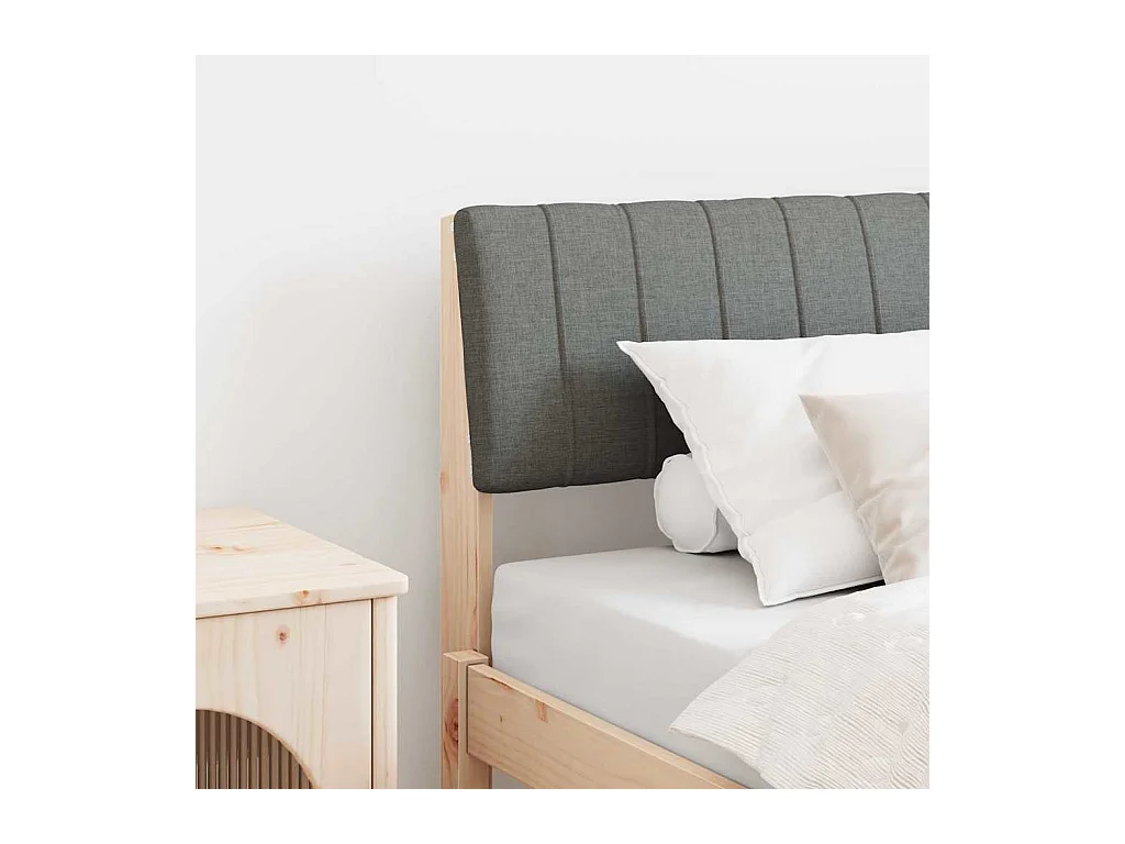 Cabeceira estofada Cinza Escuro 75 cm
