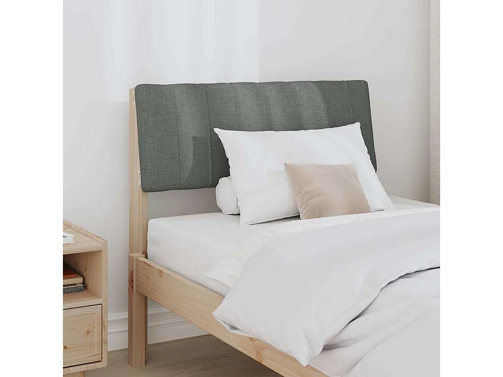 Cabeceira estofada Cinza Escuro 75 cm