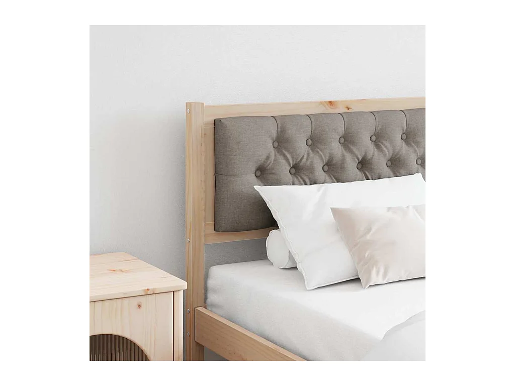 Cabecero Otro Marrón y taupe 160 cm Madera maciza de pino