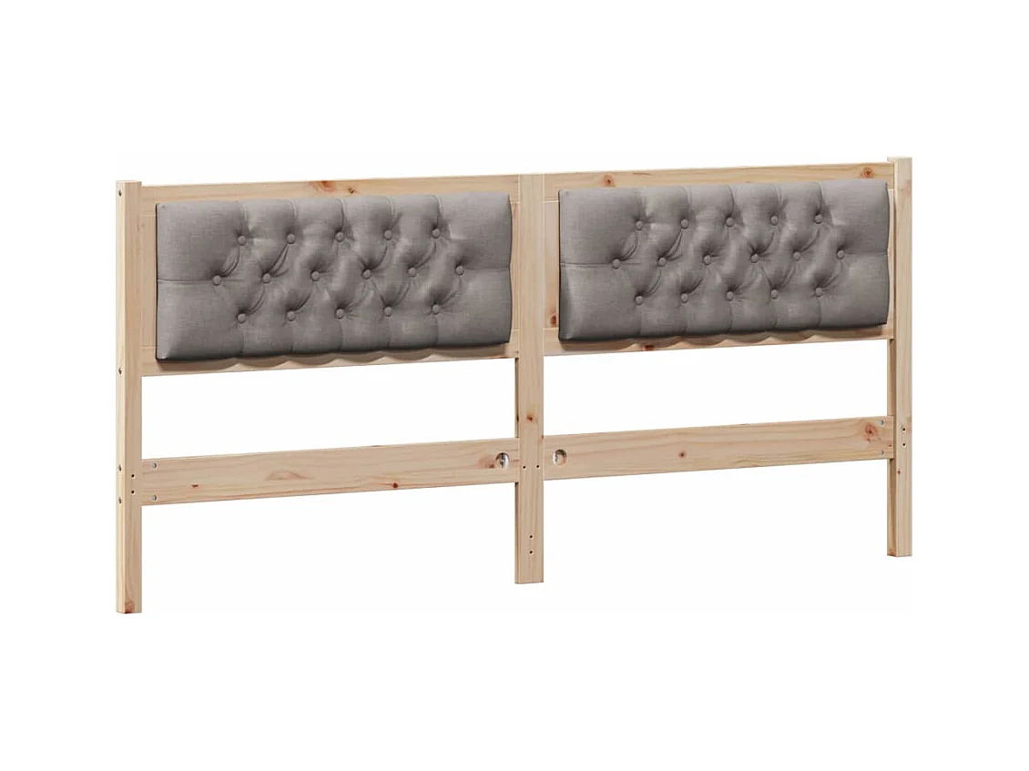 Cabecero Otro Marrón y taupe 160 cm Madera maciza de pino