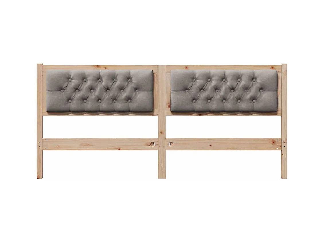 Cabecero Otro Marrón y taupe 160 cm Madera maciza de pino