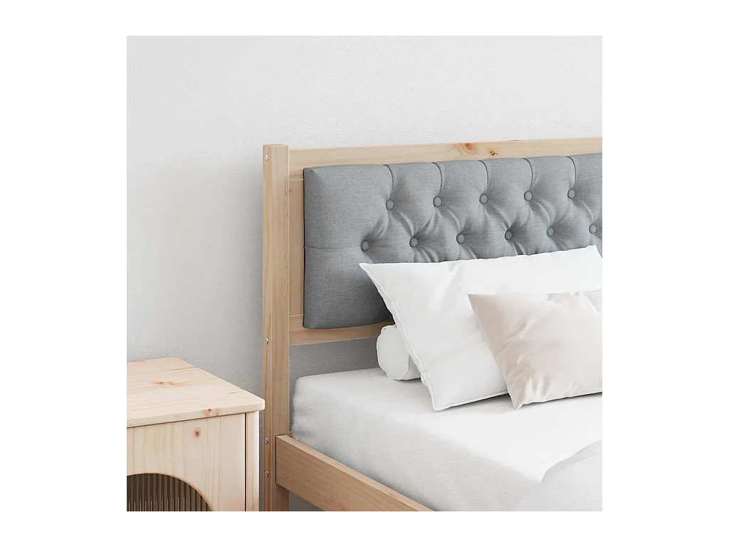 Cabeceira Marrom e cinza claro 160 cm Madeira de pinho maciça