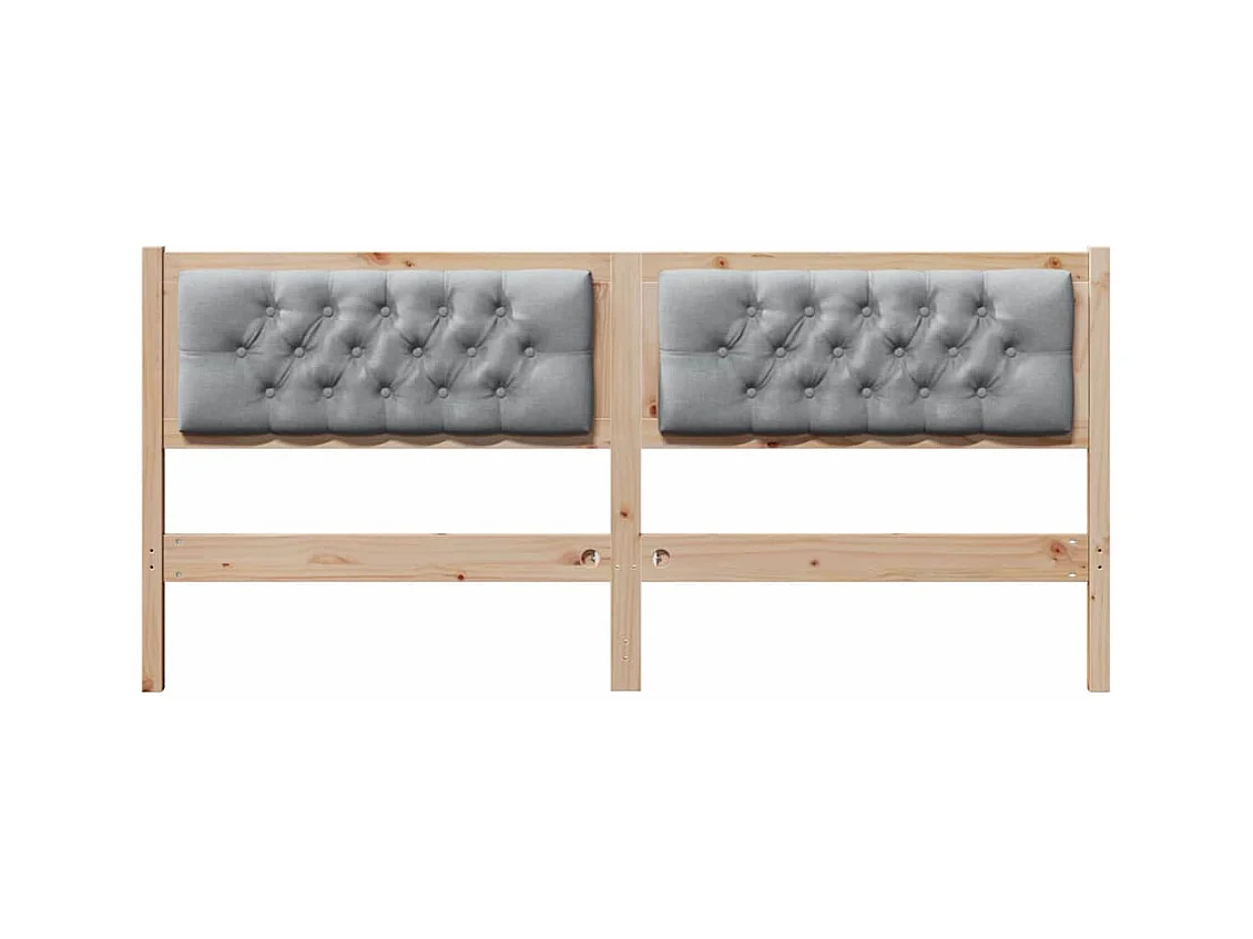 Cabeceira Marrom e cinza claro 160 cm Madeira de pinho maciça