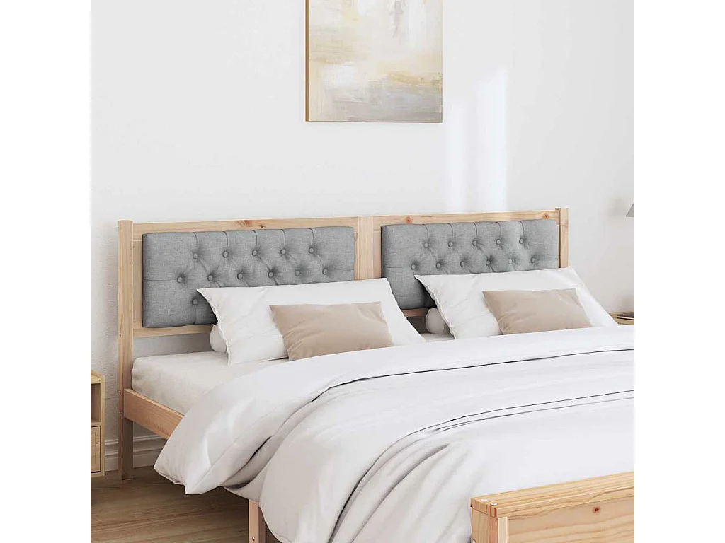 Tête de lit Marron et gris clair 160 cm Bois massif en pin