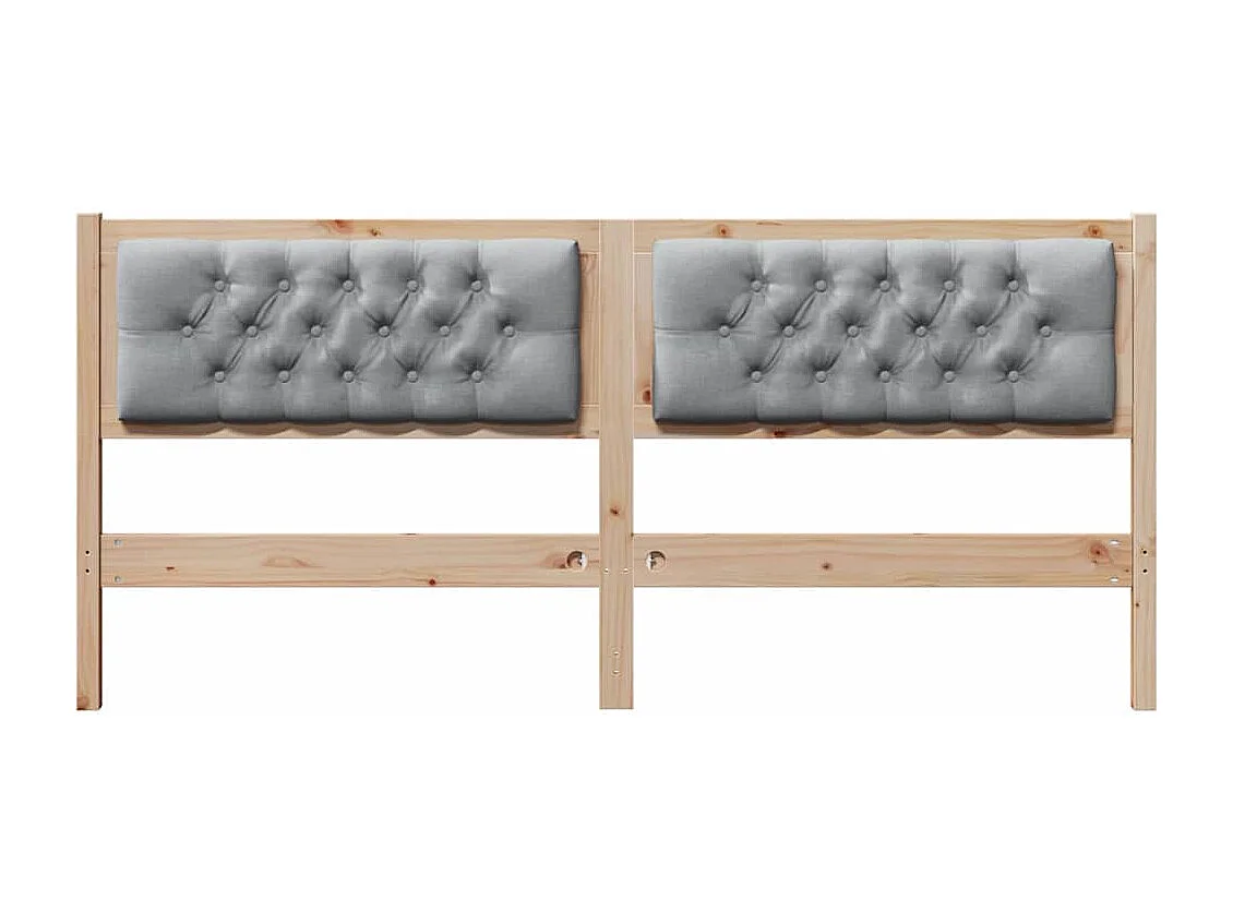 Tête de lit Marron et gris clair 160 cm Bois massif en pin