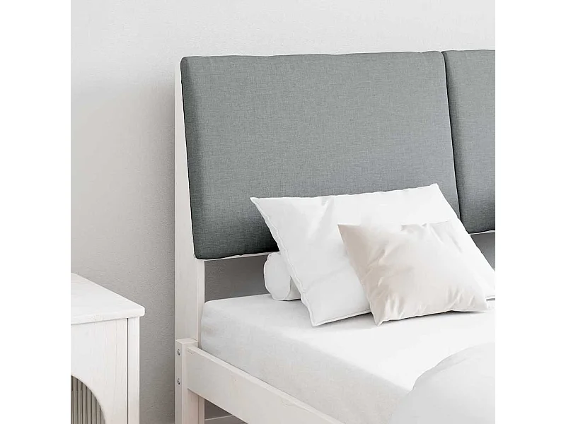 Cabecero tapizado Gris Claro 160 cm Madera de pino macizo