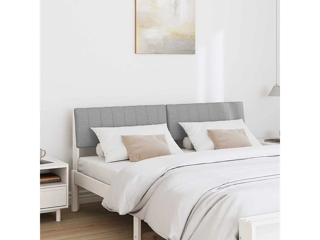 Cabeceira estofada Cinzento-claro 150 cm