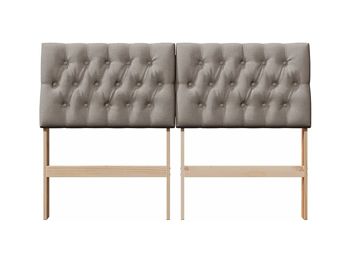 Cabeceira estofada Cinzento-acastanhado 135 cm