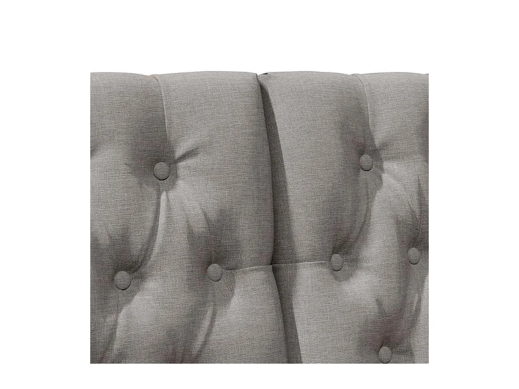 Cabeceira estofada Cinzento-acastanhado 135 cm