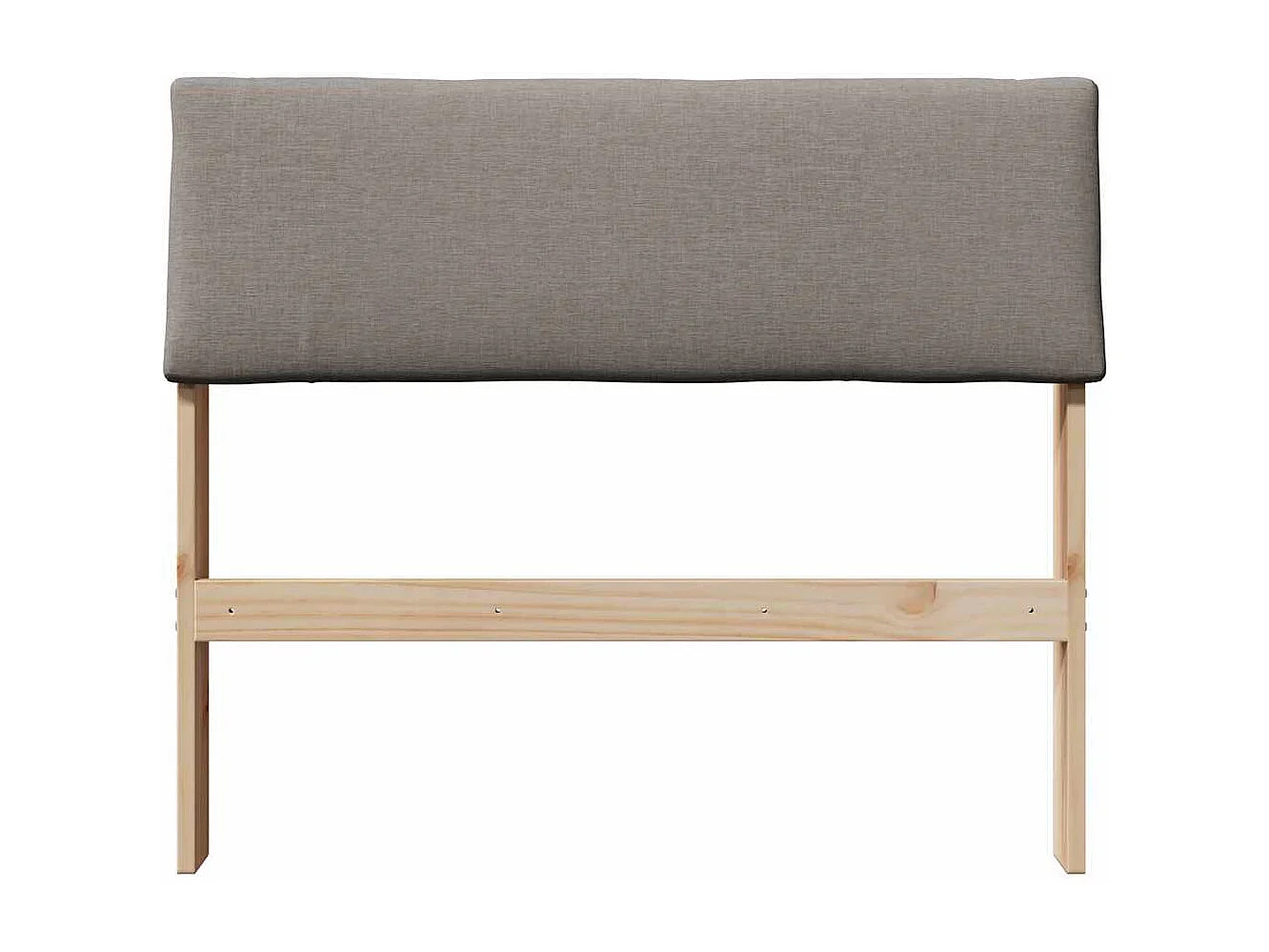 Gestoffeerd hoofdbord Taupe 90 cm Massief grenenhout