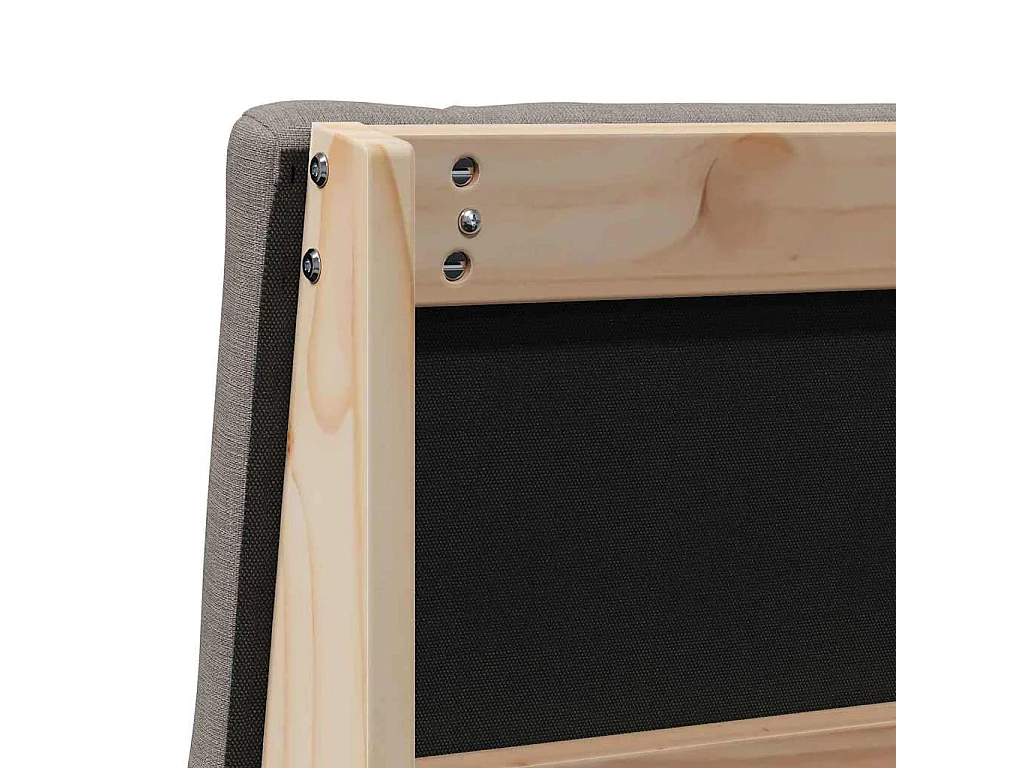 Gestoffeerd hoofdbord Taupe 90 cm Massief grenenhout