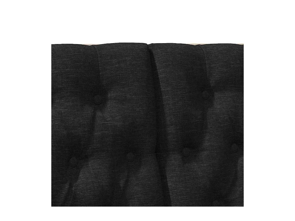 Tête de lit capitonnée Noir 120 cm Pin massif
