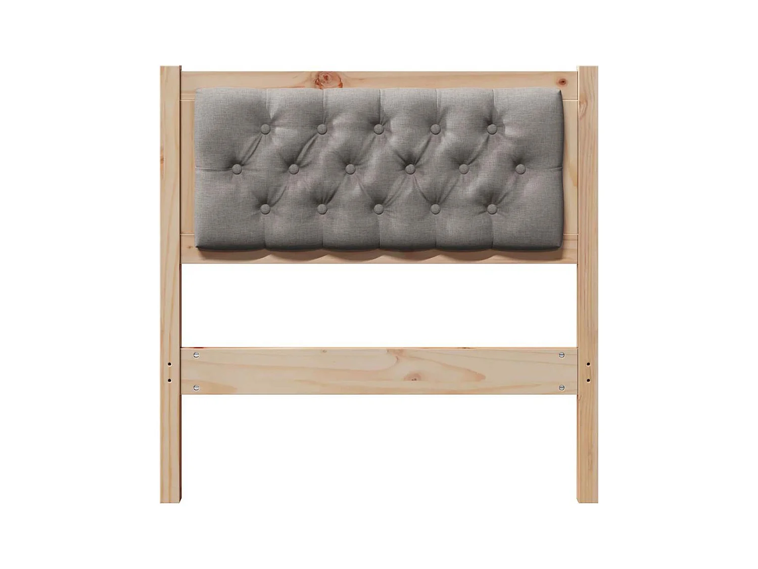 Cabeceira Outros Marrom e taupe 80 cm Madeira de pinho maciça