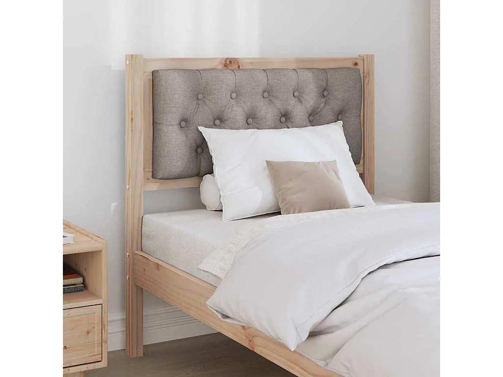 Hoofdbord Anders Bruin en taupe 80 cm Massief grenenhout