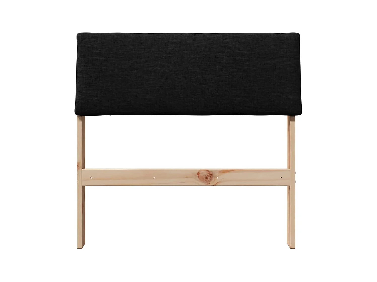 Tête de lit capitonnée Noir 80 cm Pin massif