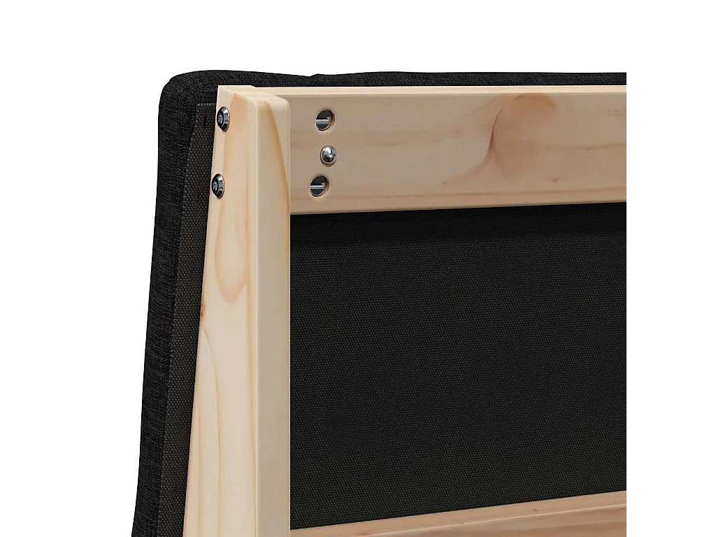 Tête de lit capitonnée Noir 80 cm Pin massif