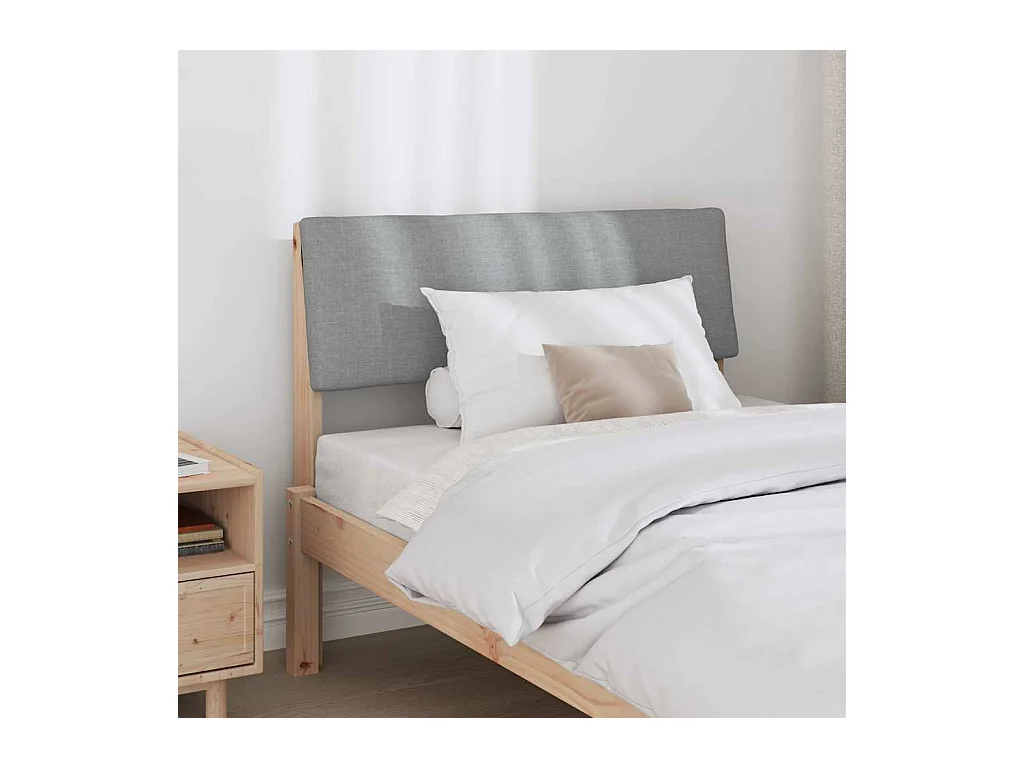 Cabeceira estofada Cinzento-claro 90 cm
