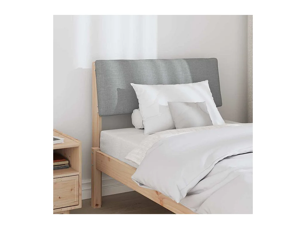 Cabeceira estofada Cinzento-claro 75 cm