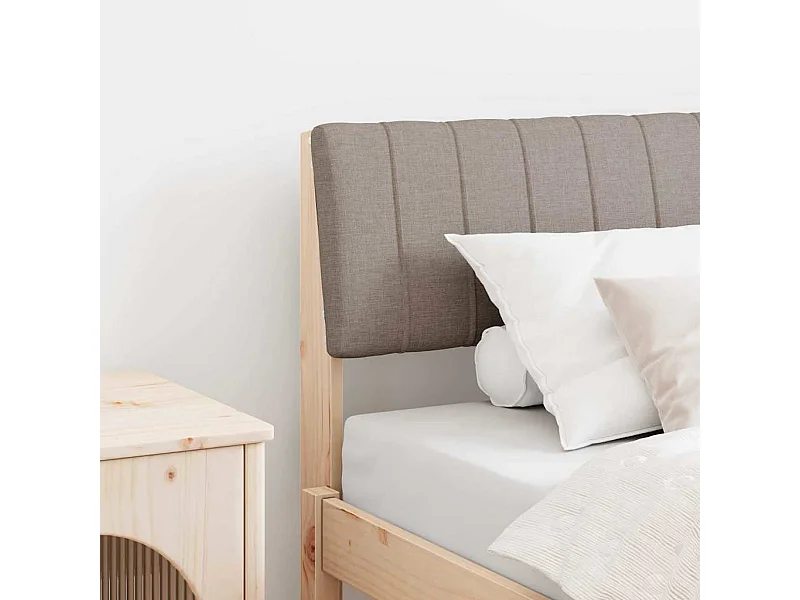 Cabecero tapizado Taupé 80 cm Madera de pino macizo