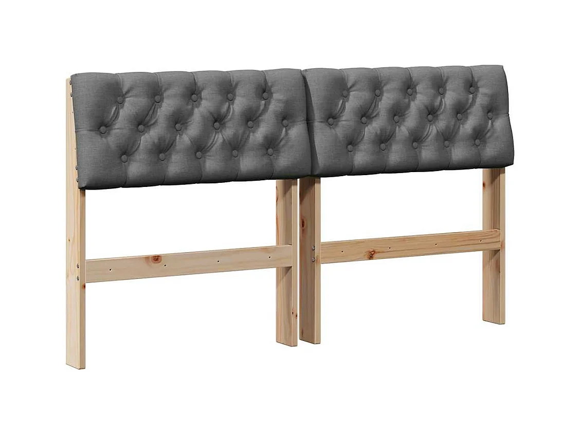 Cabeceira estofada Cinza Escuro 140 cm