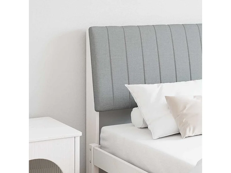 Tête de lit capitonnée Gris clair 180 cm Pin massif