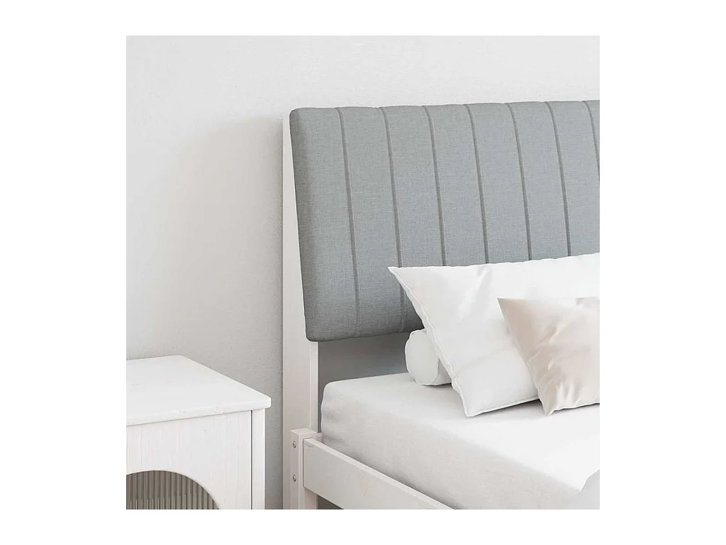 Tête de lit capitonnée Gris clair 180 cm Pin massif