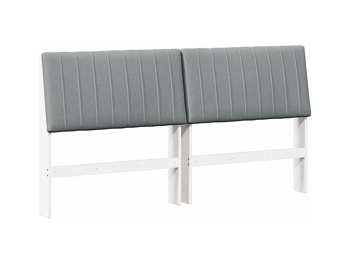 Tête de lit capitonnée Gris clair 180 cm Pin massif