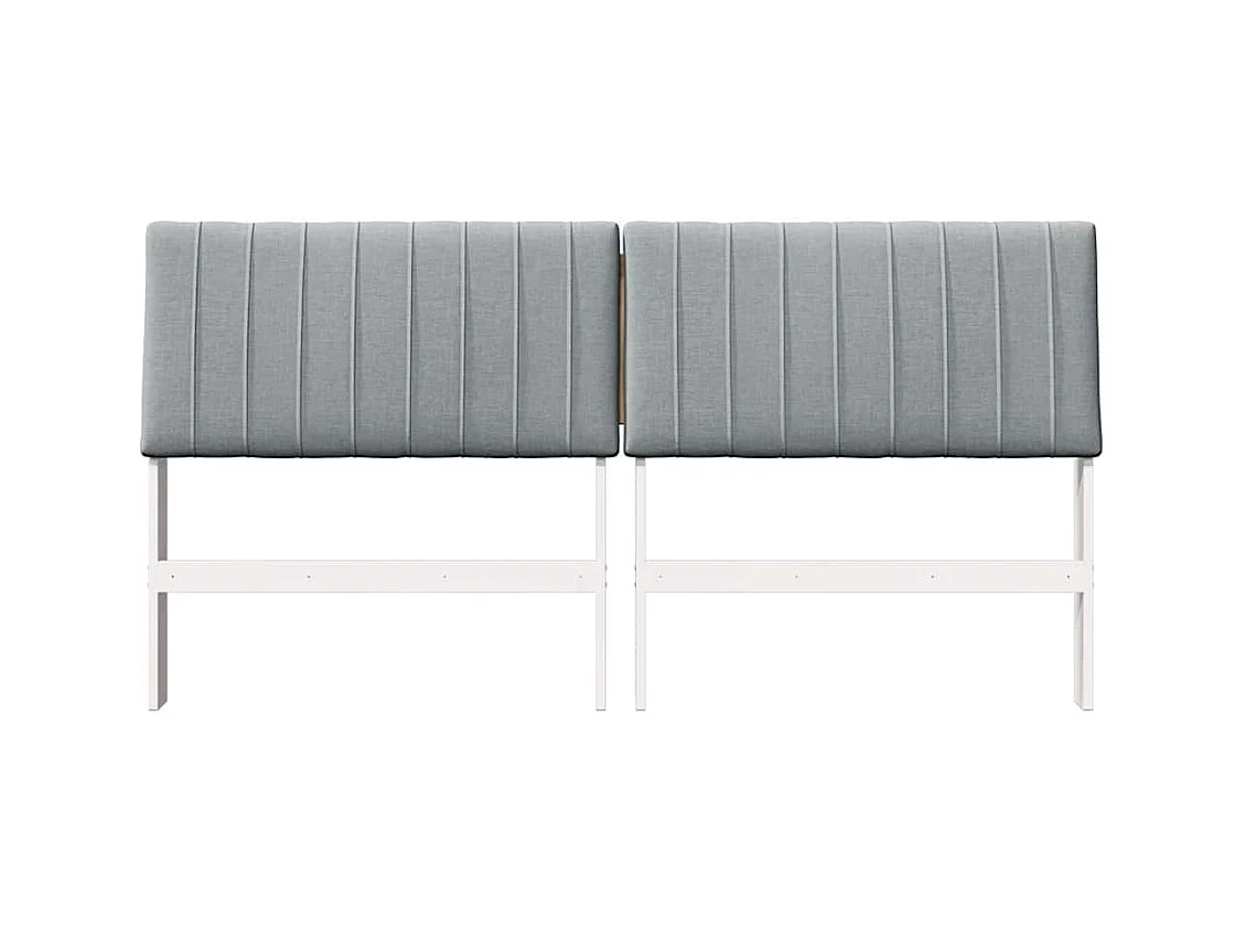 Tête de lit capitonnée Gris clair 180 cm Pin massif