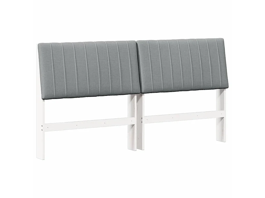 Tête de lit capitonnée Gris clair 180 cm Pin massif