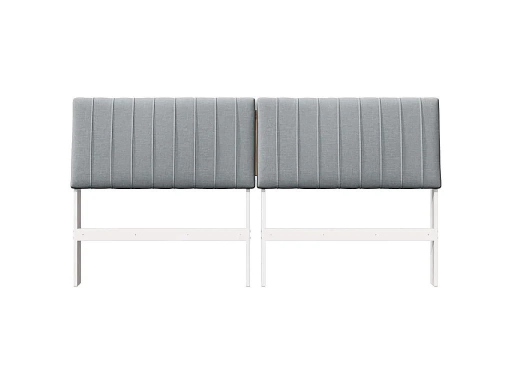 Tête de lit capitonnée Gris clair 180 cm Pin massif