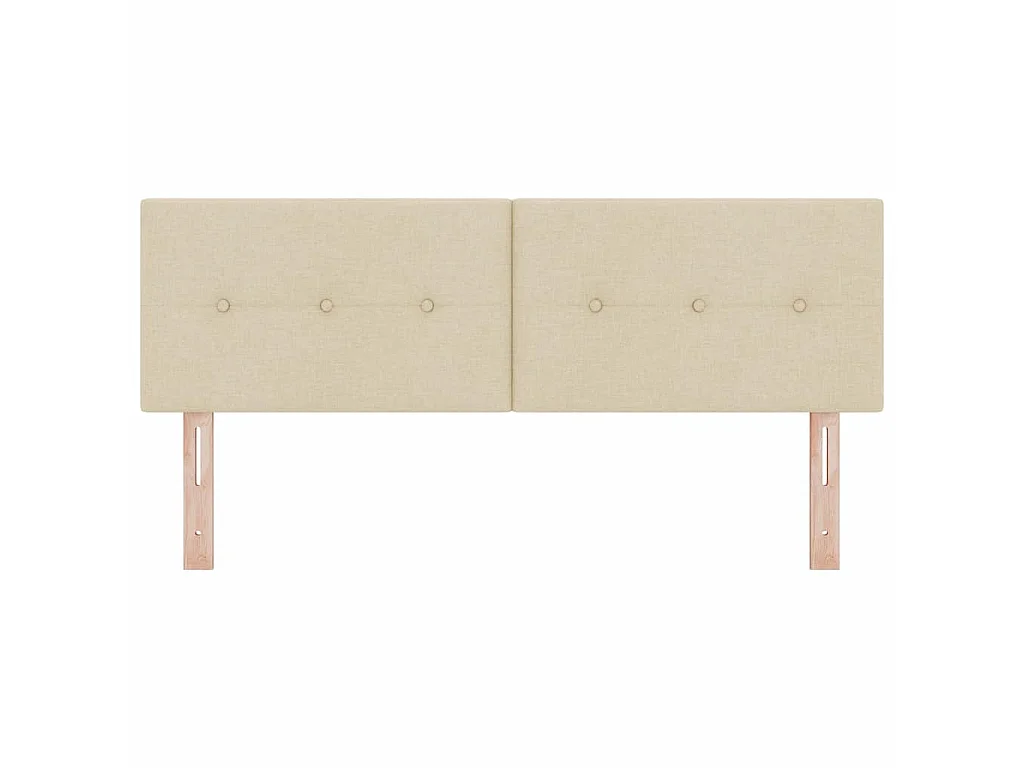 Cabecero LED con luces de tiras LED Manual Crema 160 cm tela