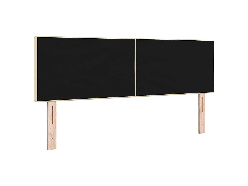 Cabecero LED con luces de tiras LED Manual Crema 160 cm tela