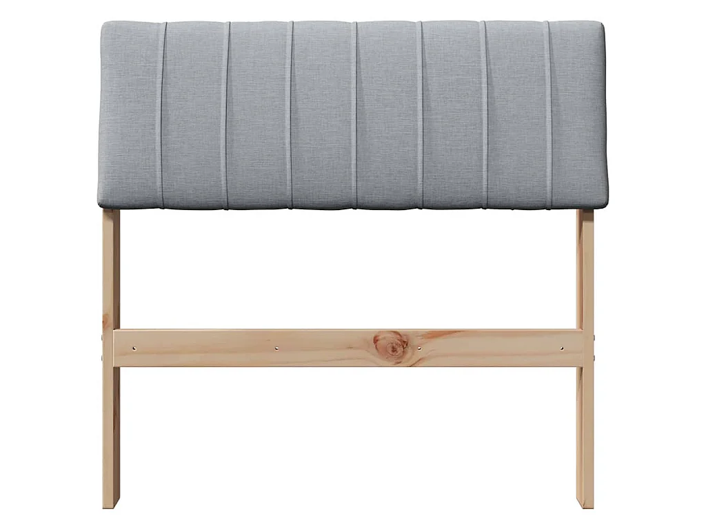 Cabecero tapizado Gris Claro 80 cm Madera de pino macizo