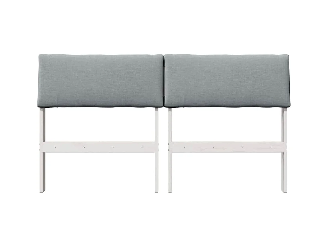 Cabecero tapizado Gris Claro 135 cm Madera de pino macizo