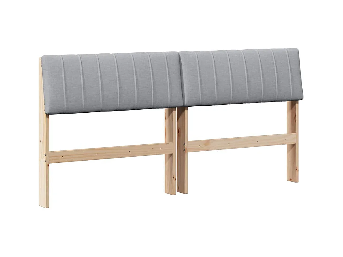 Cabeceira estofada Cinzento-claro 150 cm