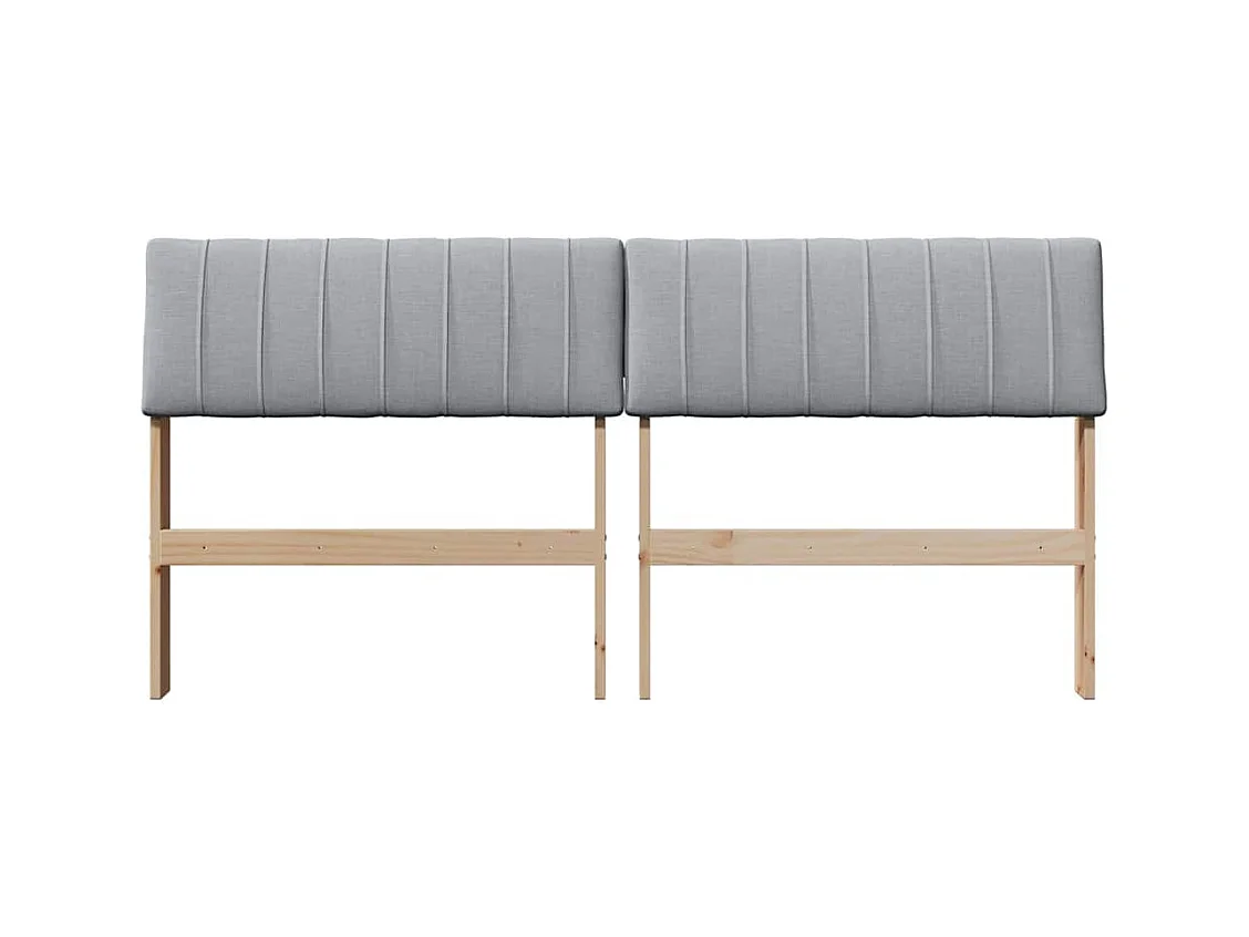 Cabeceira estofada Cinzento-claro 150 cm