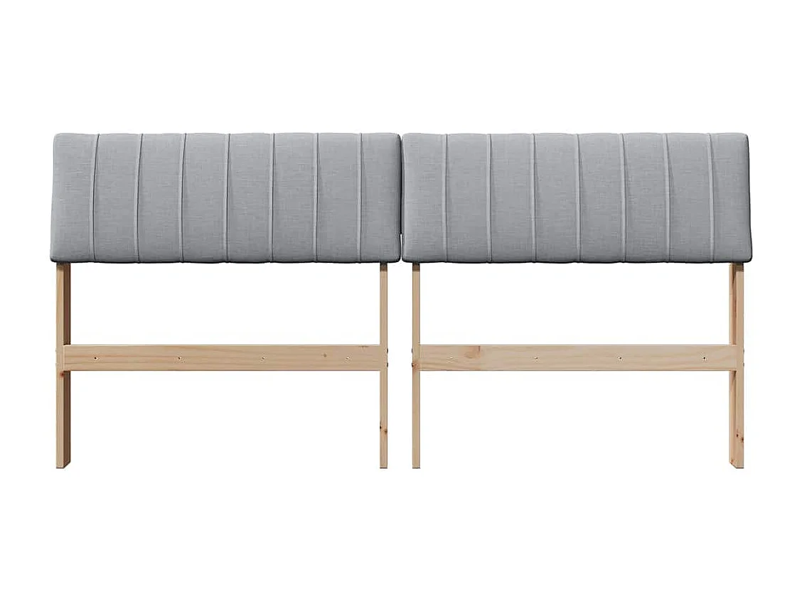 Cabeceira estofada Cinzento-claro 150 cm