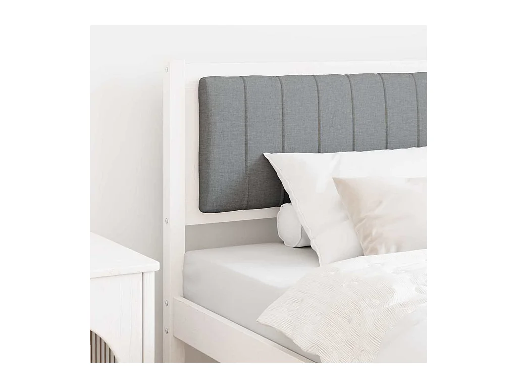 Cabecero tapizado 100 cm Madera de Pino Sólido y Tela