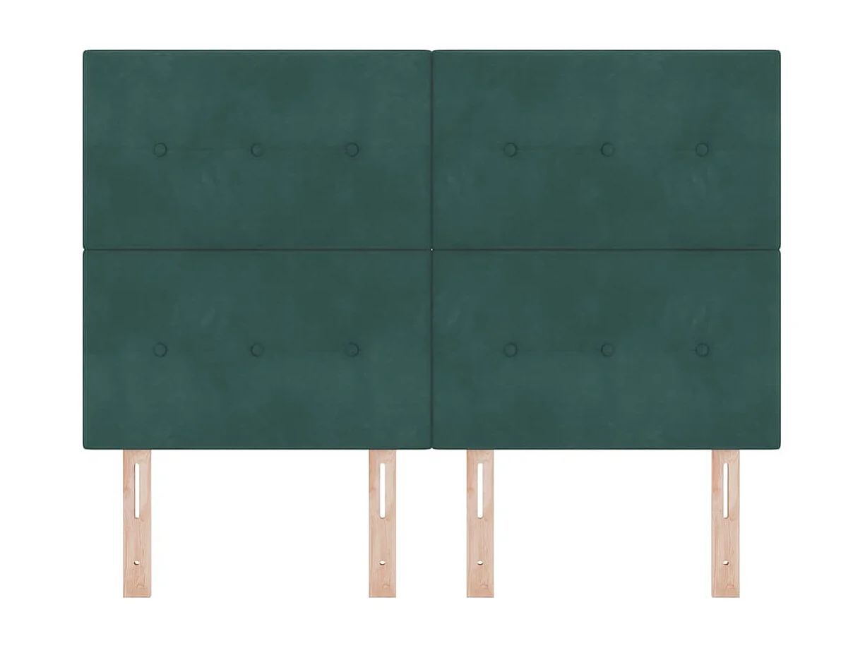 Tête de lit Montage mural Vert foncé 160 cm Velours