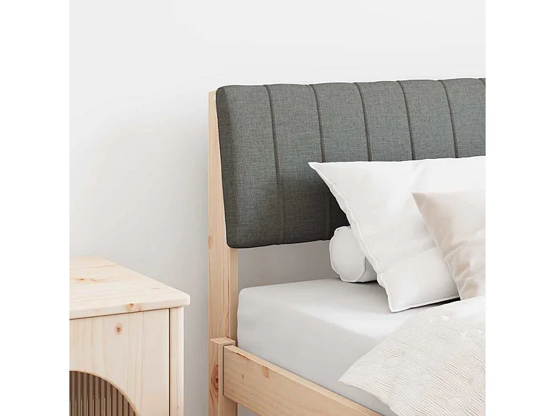 Tête de lit capitonnée Gris foncé 80 cm Pin massif