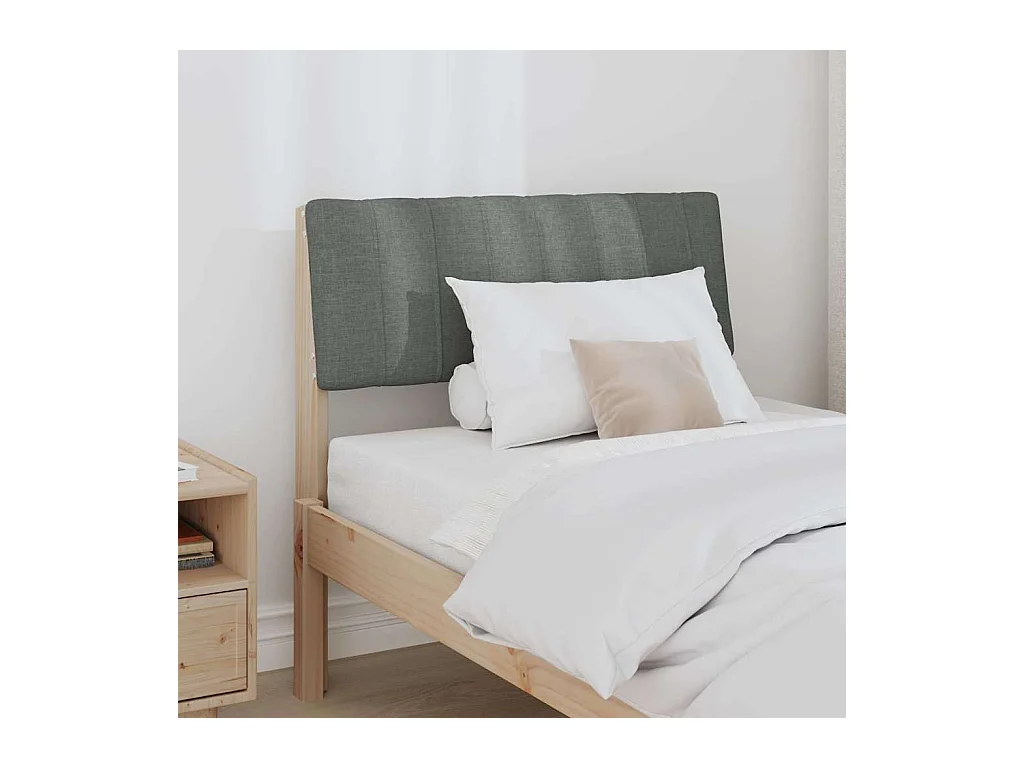 Tête de lit capitonnée Gris foncé 80 cm Pin massif