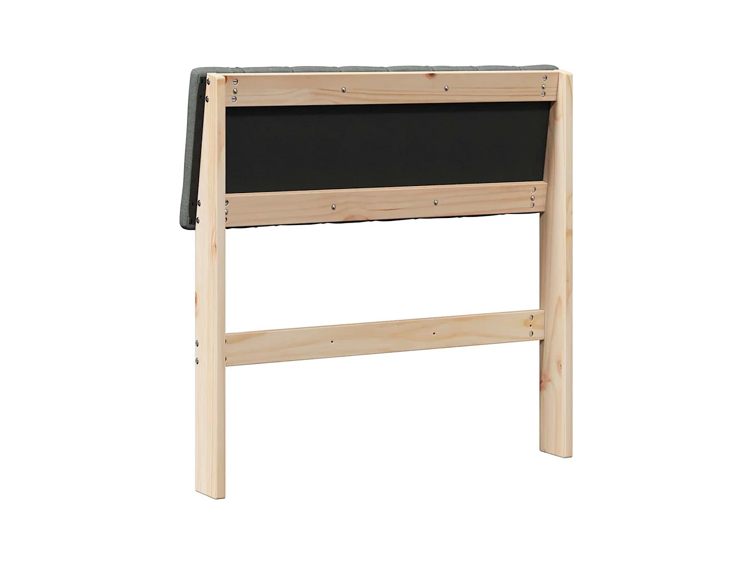 Tête de lit capitonnée Gris foncé 80 cm Pin massif