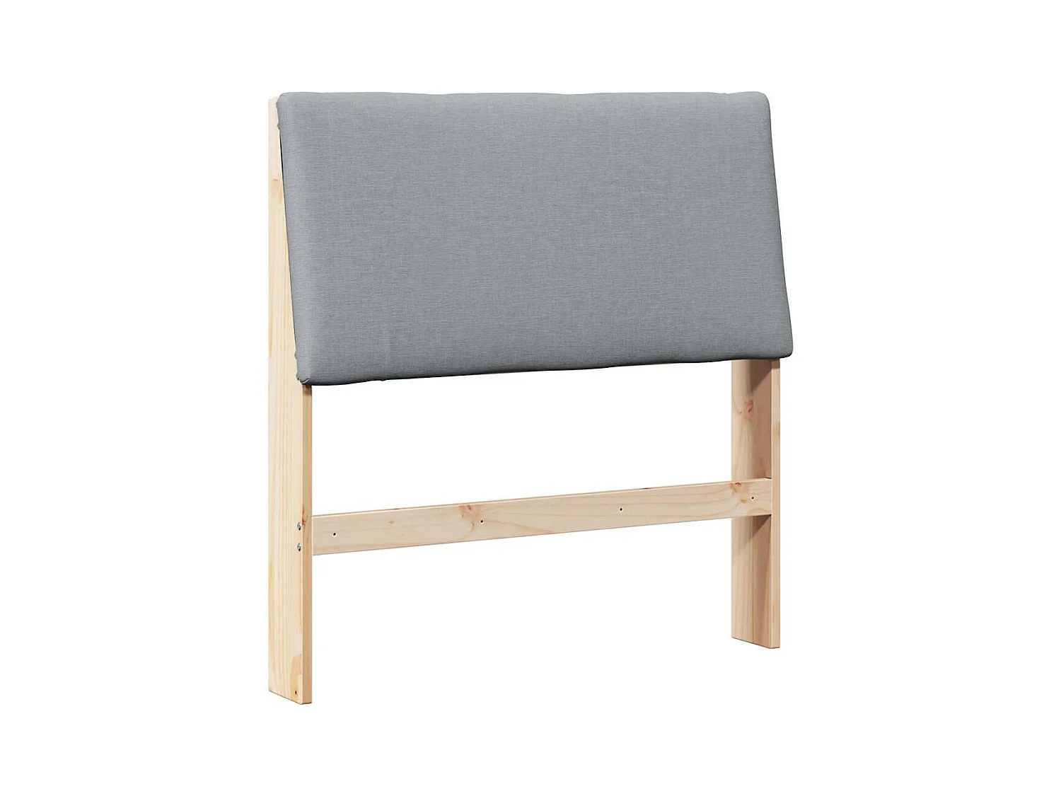 Tête de lit capitonnée Gris clair 90 cm Pin massif