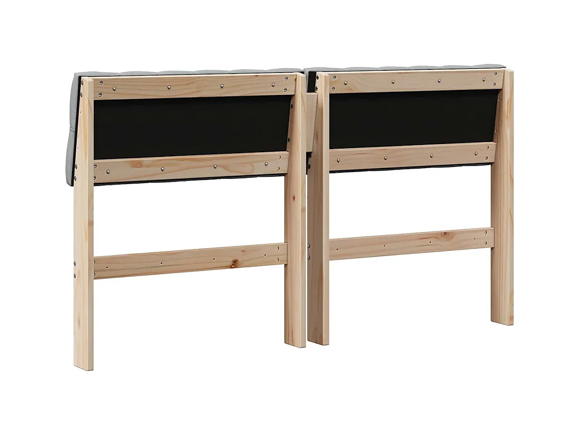 Cabecero tapizado Gris Claro 160 cm Madera de pino macizo