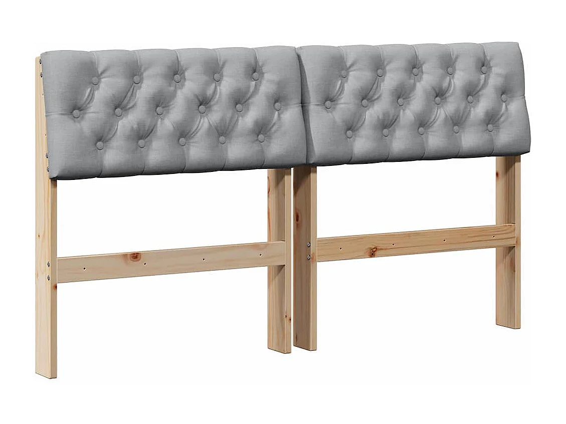 Cabeceira estofada Cinzento-claro 160 cm