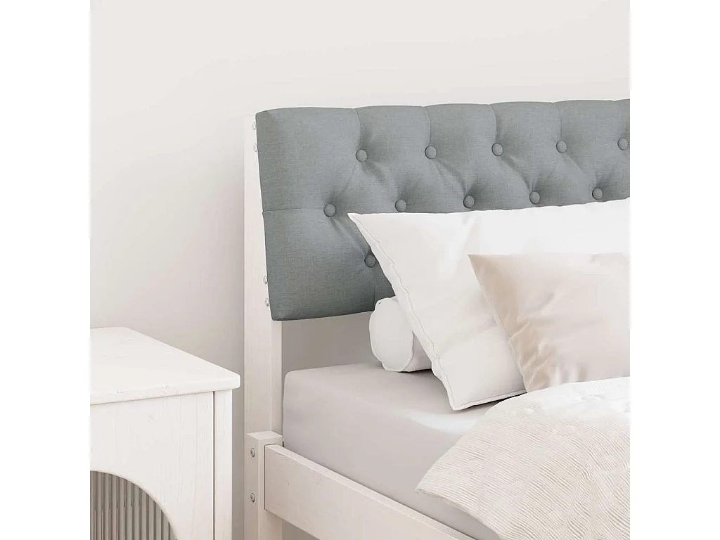 Cabeceira estofada Cinzento-claro 75 cm