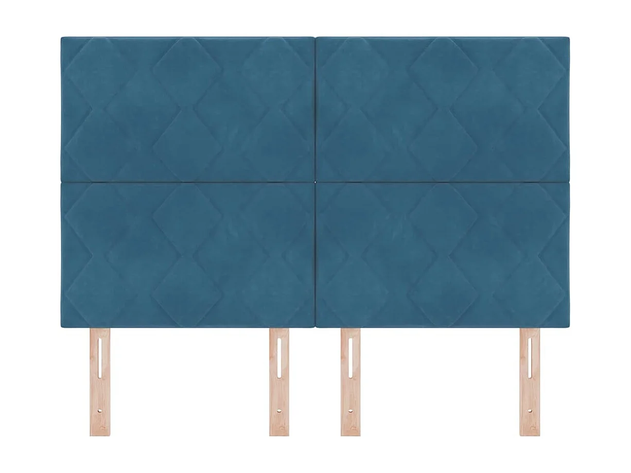 Cabecero Montaje en la pared Azul oscuro 160 cm Terciopelo