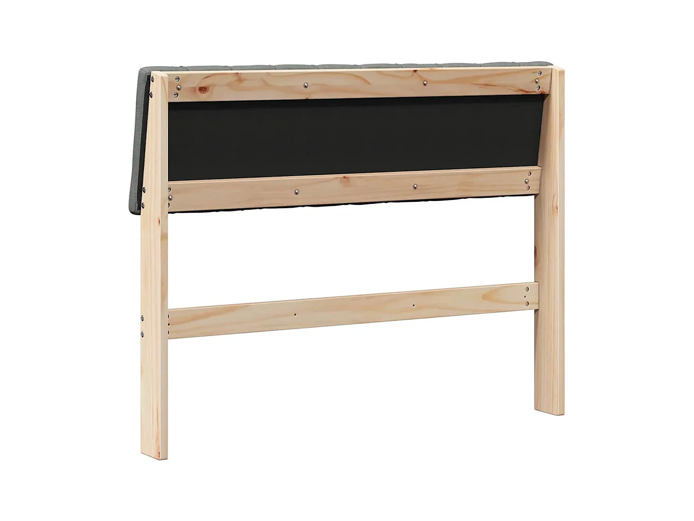Cabecero tapizado Gris oscuro 100 cm Madera de pino macizo