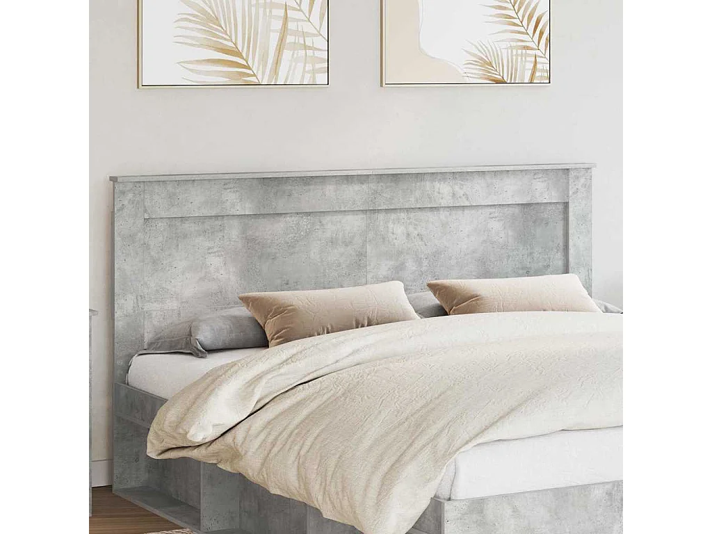 Cabeceira com cabeceira Cinzento 200 cm Madeira processada